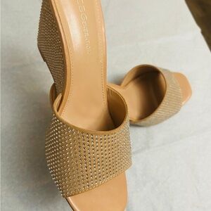 BCBGeneration Women Wedge Heeled Shoes with Rhinestone Embellishments. Size 8.